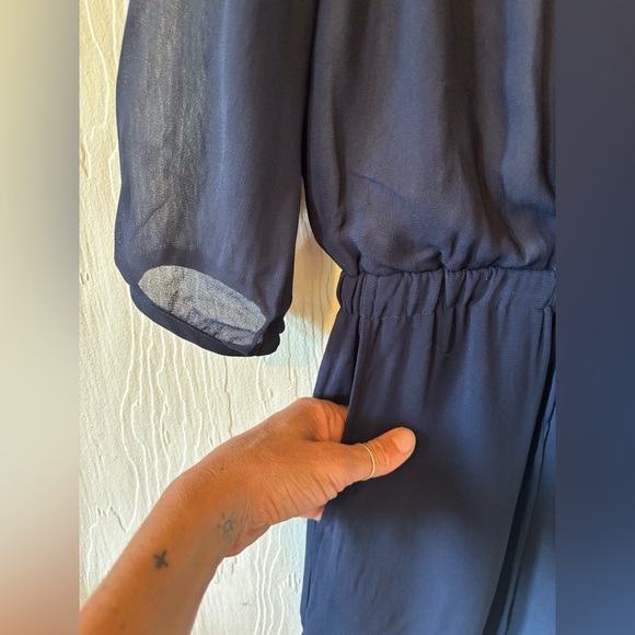 Babaton Aritzia Keagan Navy Blue Romper Playsuit - Picture 9 of 17